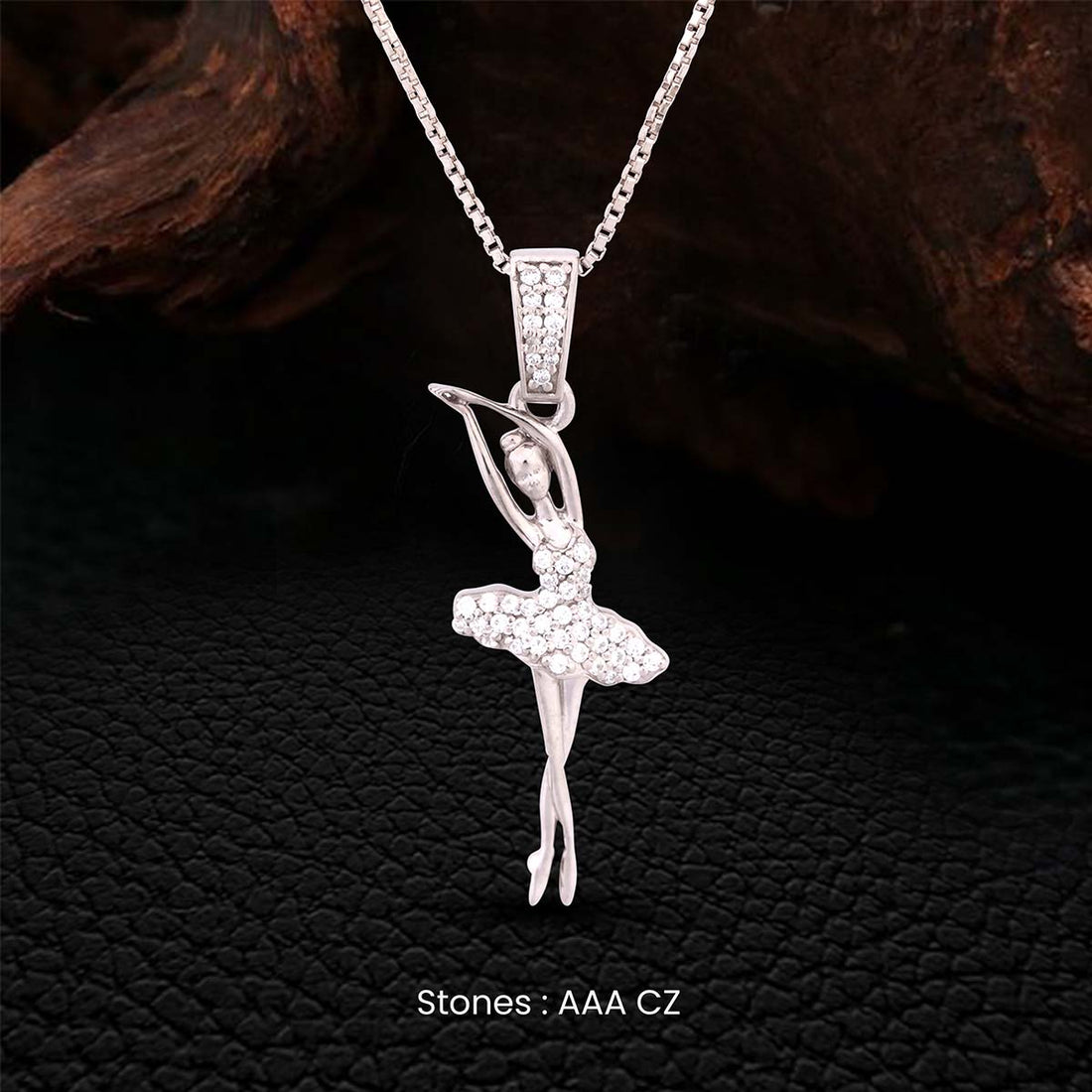Ballerina Necklace Sterling Silver Ballet Dancer Pendant Dance Jewelry