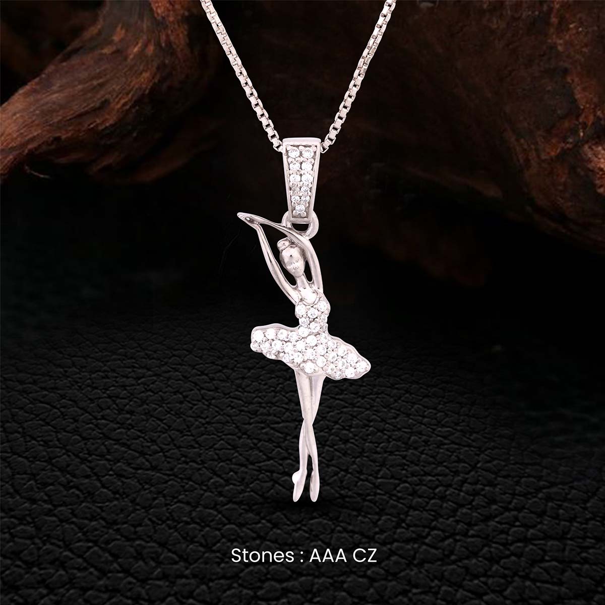 Ballerina Necklace Sterling Silver Ballet Dancer Pendant Dance Jewelry