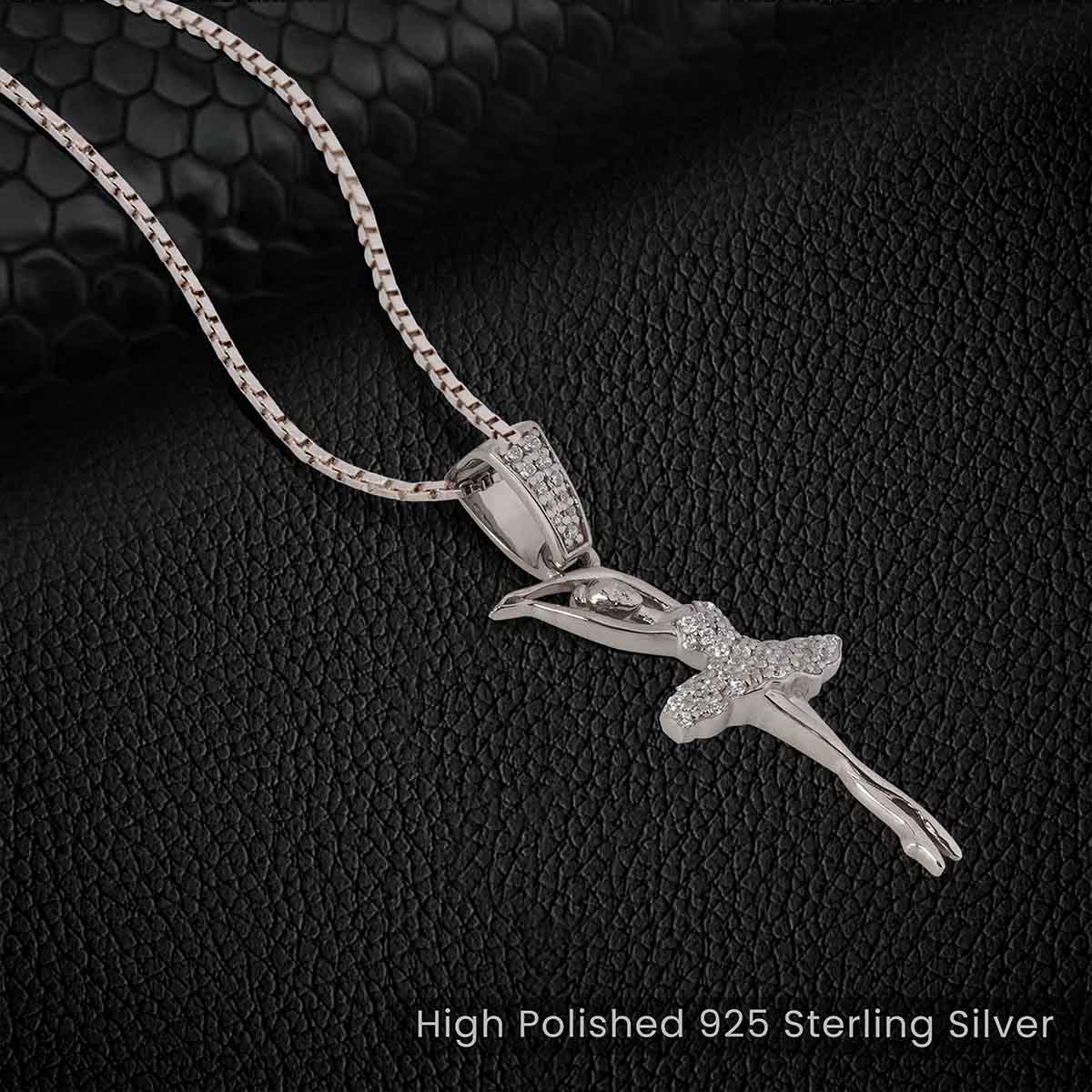 Ballet Dancer Pendant Ballerina Necklace made of 925 Sterling Silver