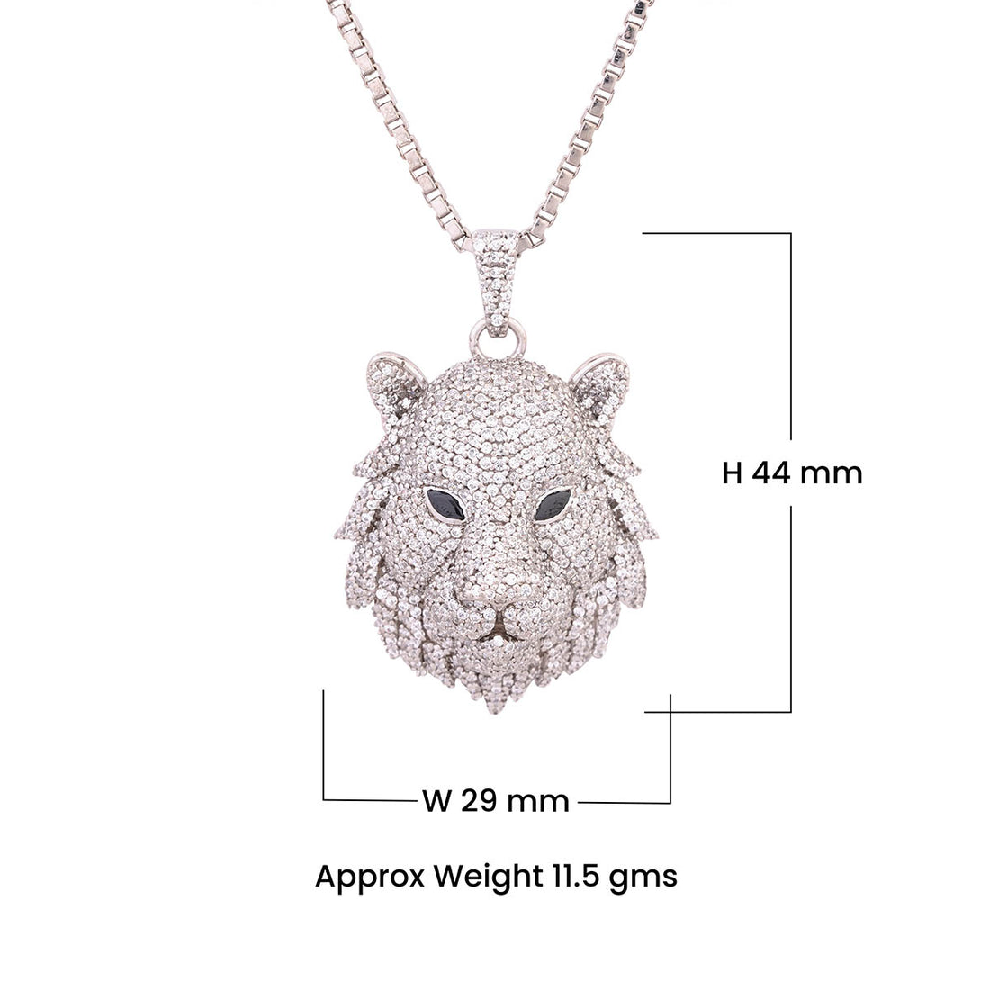 Iced Out Lion Necklace Studded with Moissanite Diamonds, Leo Zodiac Pendant Animal Charm Bling Hip Hop Jewelry