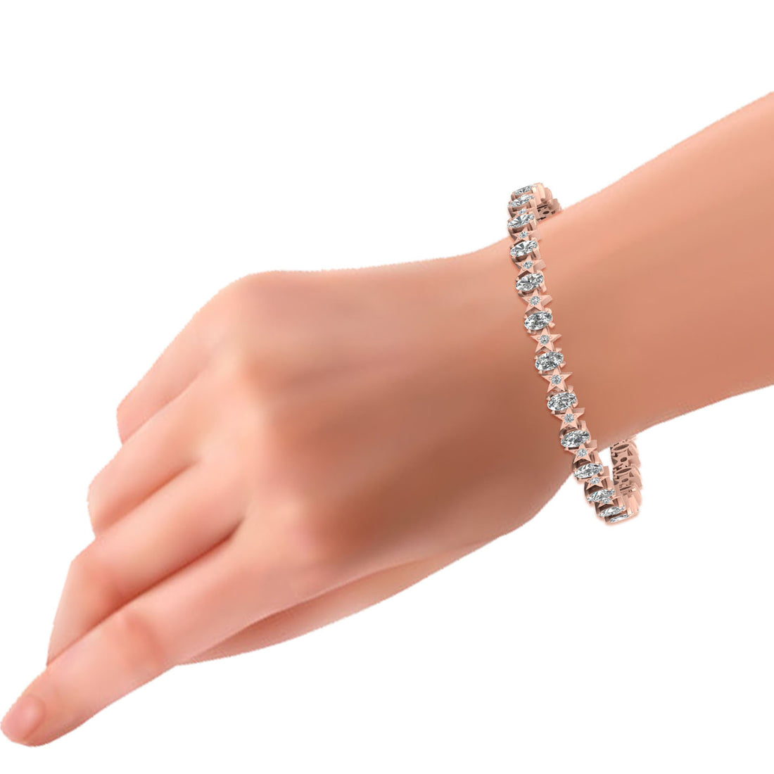 MOISSANITE AND NATURAL DIAMOND BRACELET