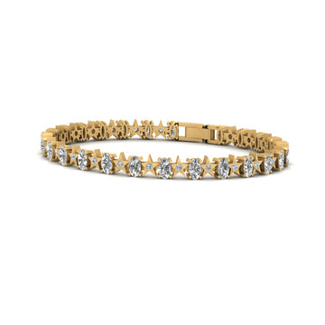 DIAMOND AND MOISSANITE TENNIS BRACELET