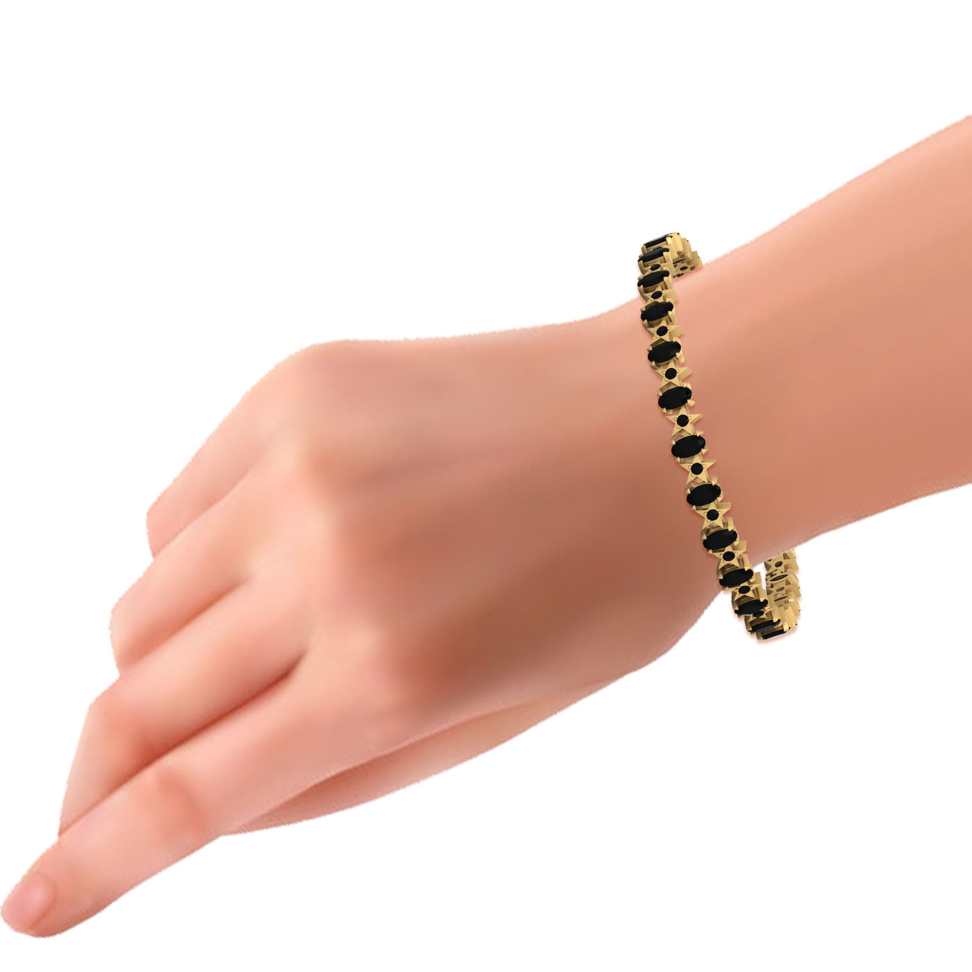 BLACK  MOISSANITE STAR BRACELET