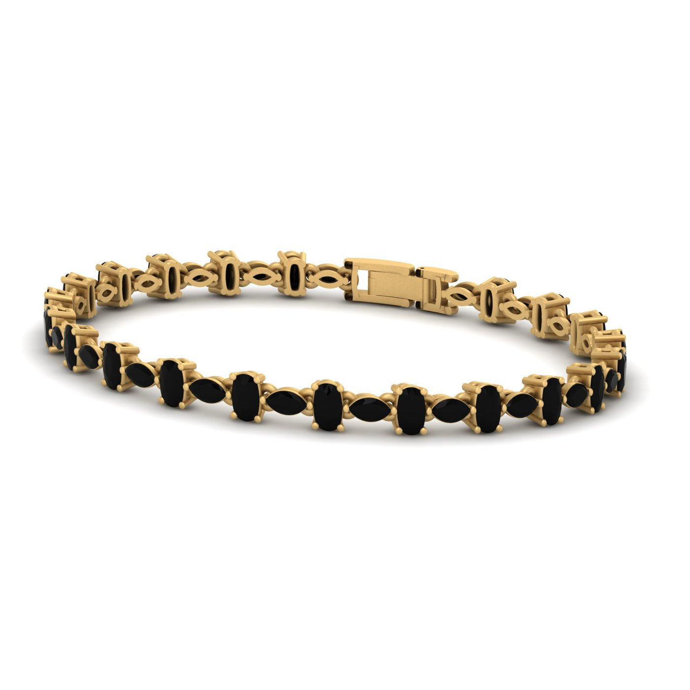 8.65TCW BLACK MOISSANITE BRACELET