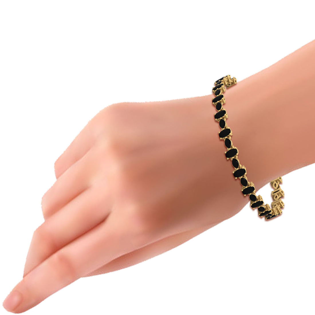 8.65TCW BLACK MOISSANITE BRACELET