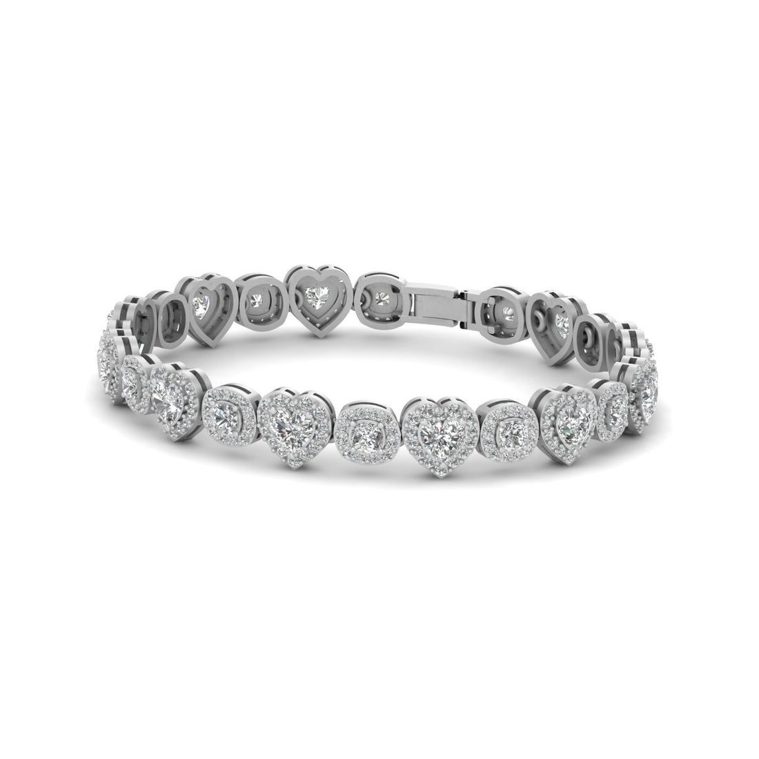 HALO DIAMOND HEART BRACELET