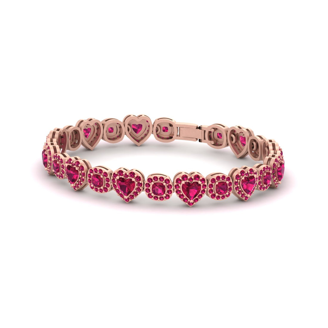 HALO RUBY HEART BRACELET