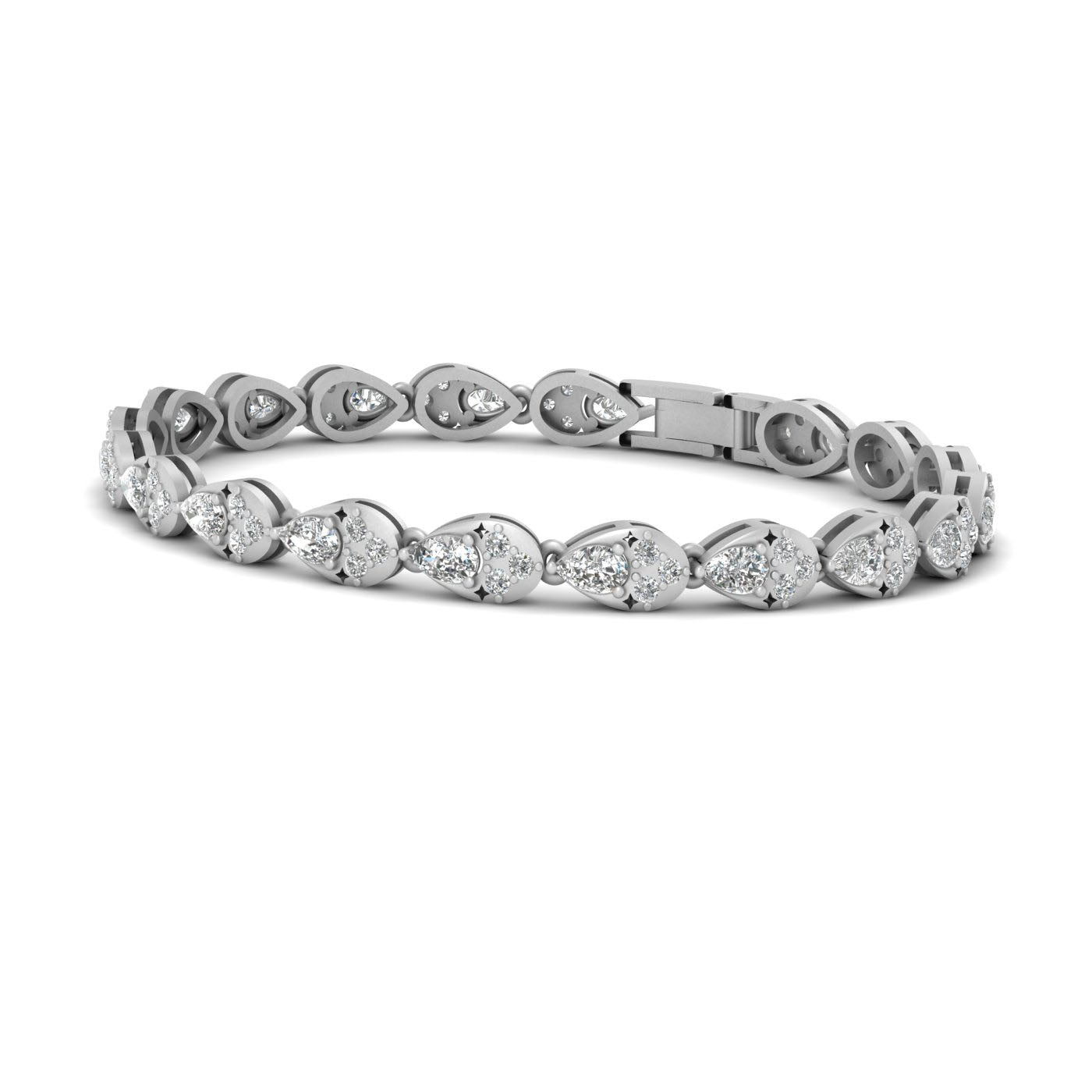 PEAR DIAMOND TENNIS BRACELET