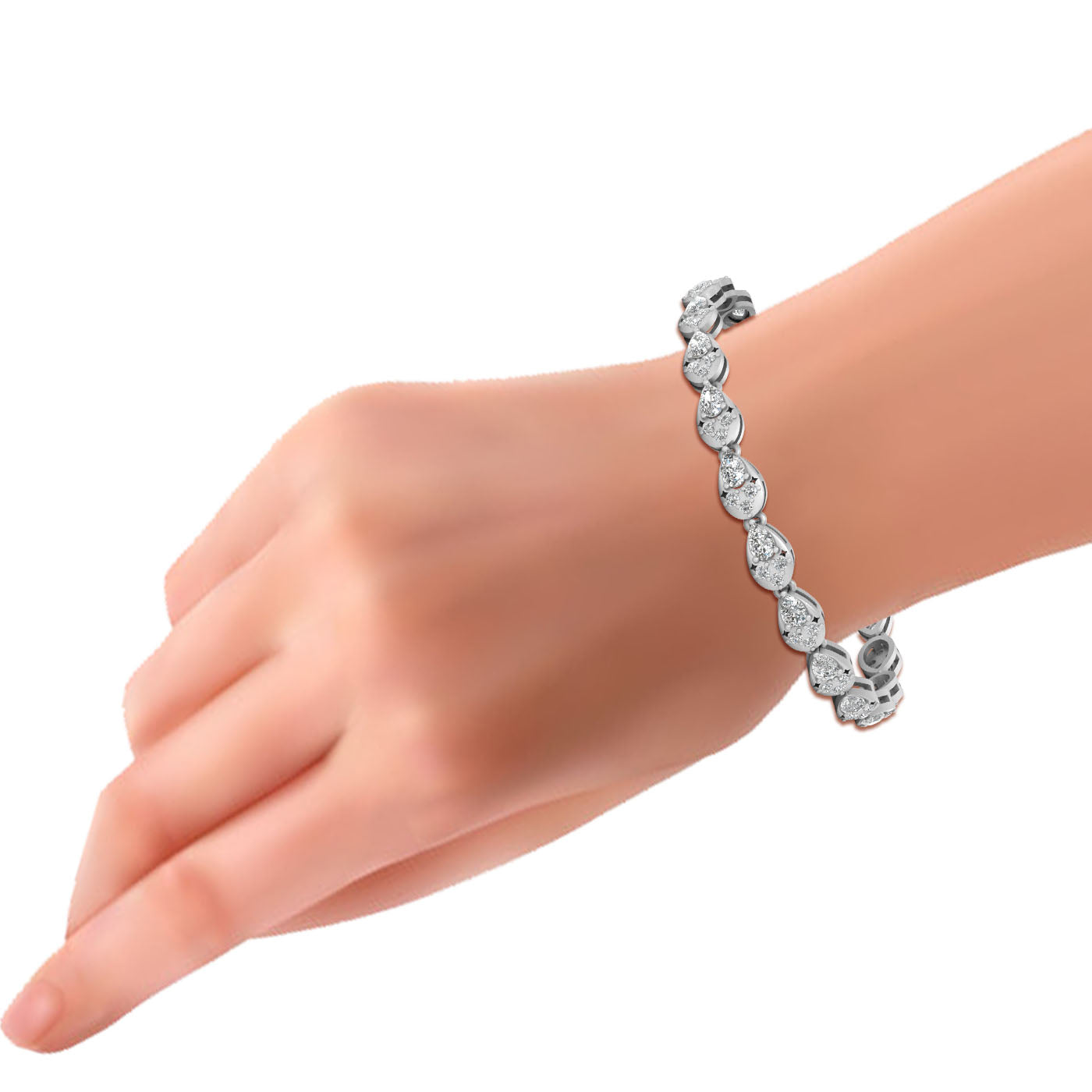 PEAR DIAMOND TENNIS BRACELET