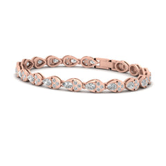 Diamond Tennis Engagement Bracelet Rose Gold Tennis Bracelet Womens