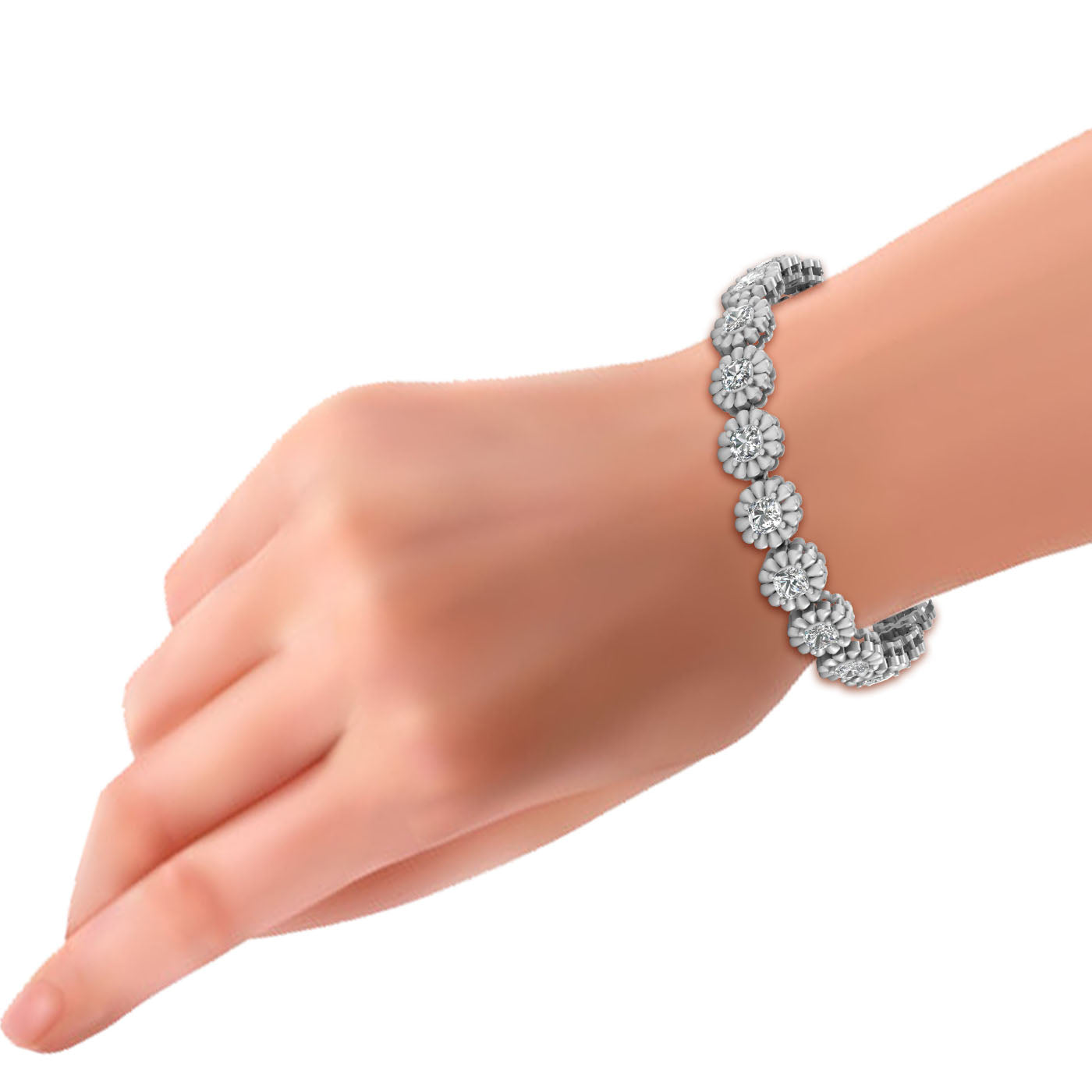 Floral Tennis Bracelet For Women