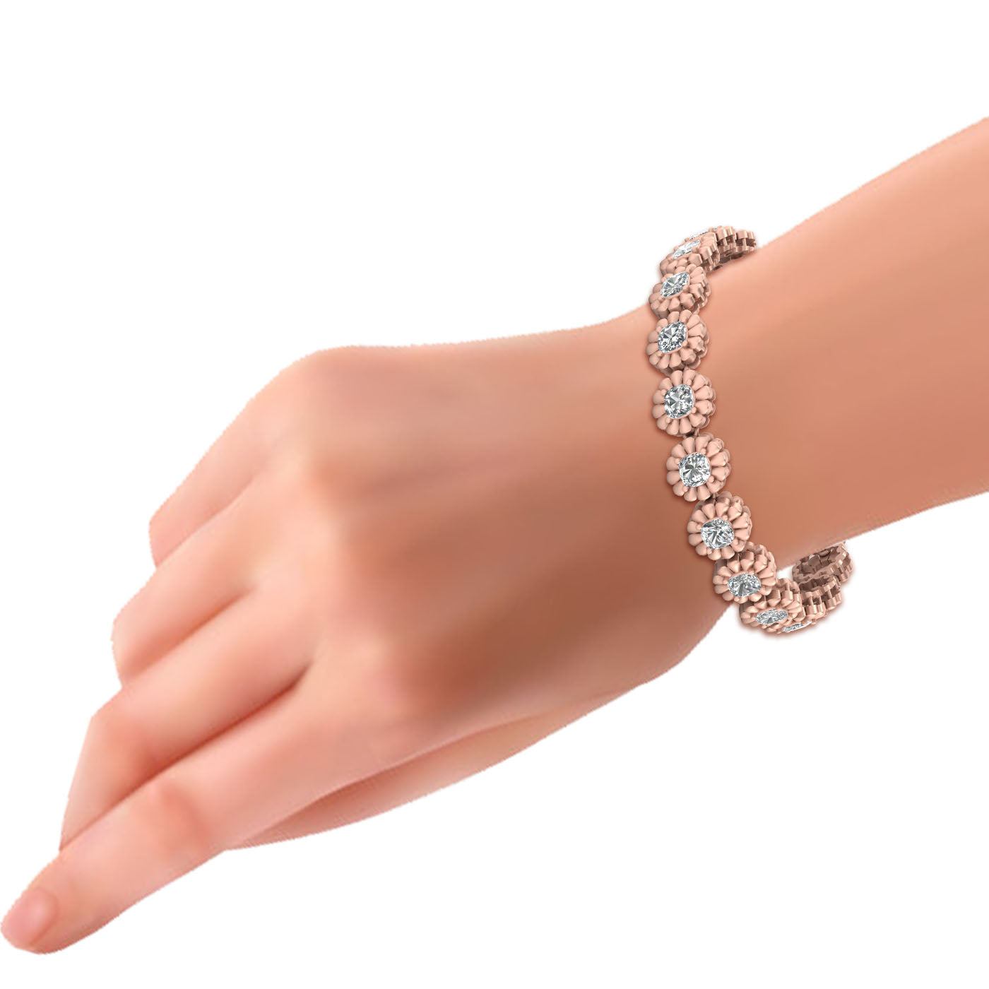 Floral Tennis Bracelet For Women