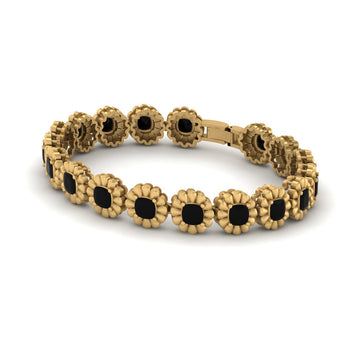 Floral Tennis Wedding Bracelet