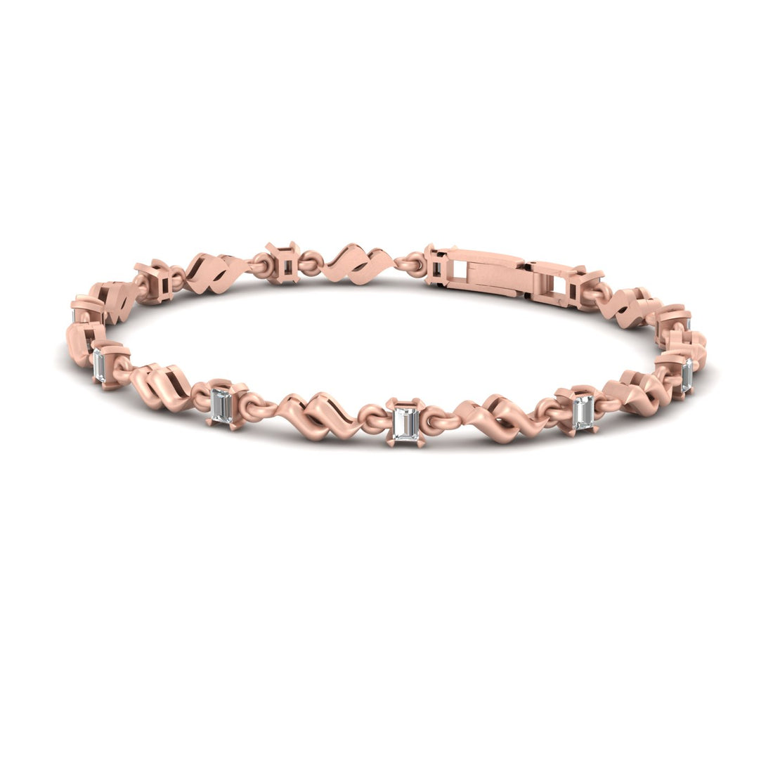 Baguette Diamond Tennis Bracelet