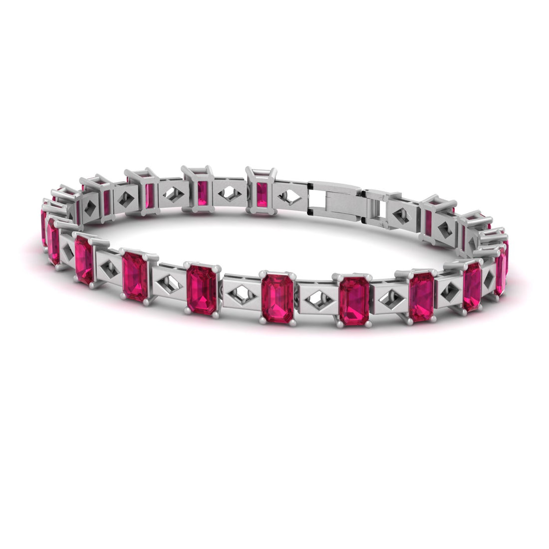 11.80TCW Ruby Tennis Bracelet