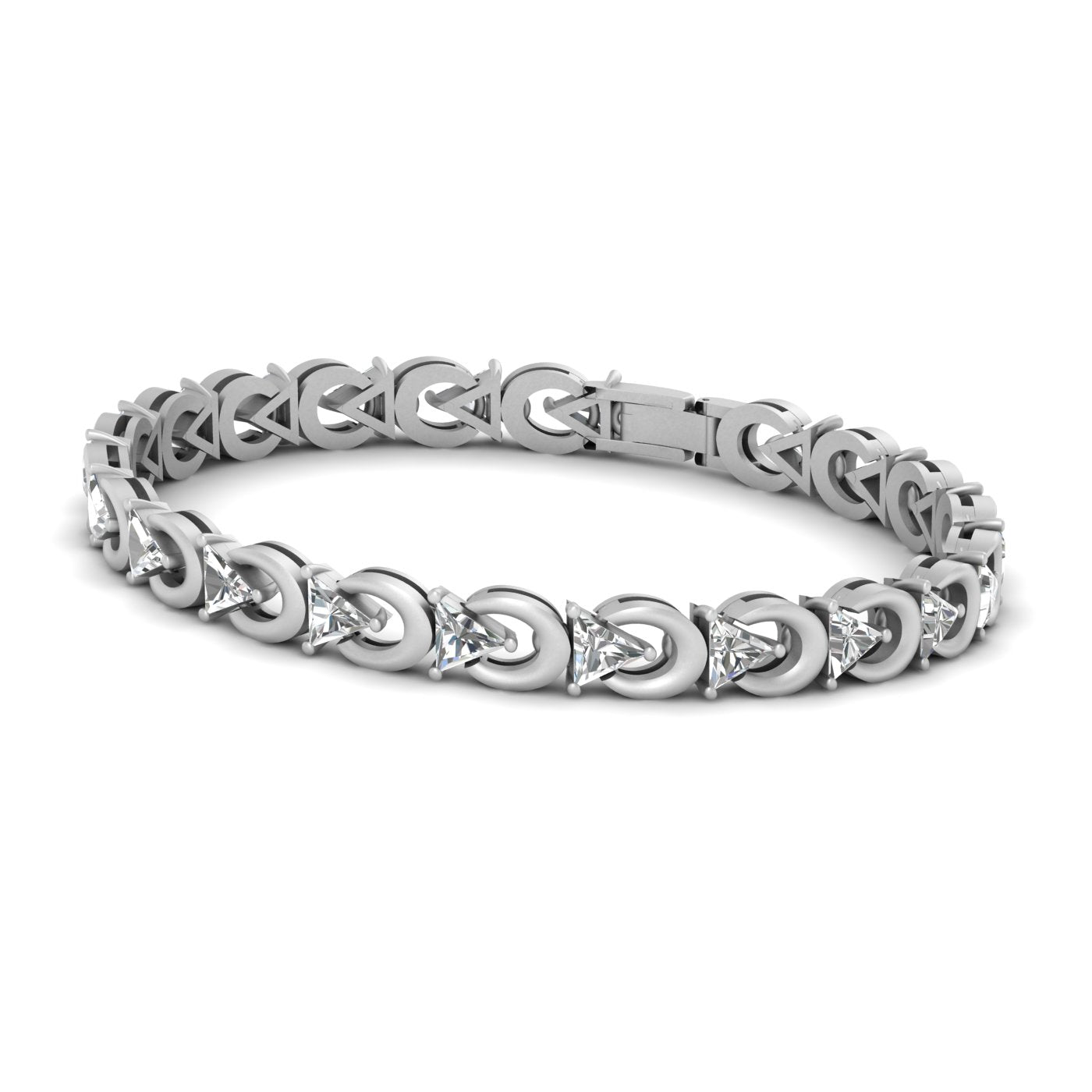 Triangle Diamond Wedding Bracelet