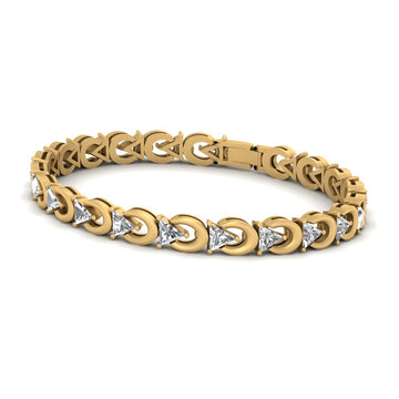 Triangle Diamond Wedding Bracelet