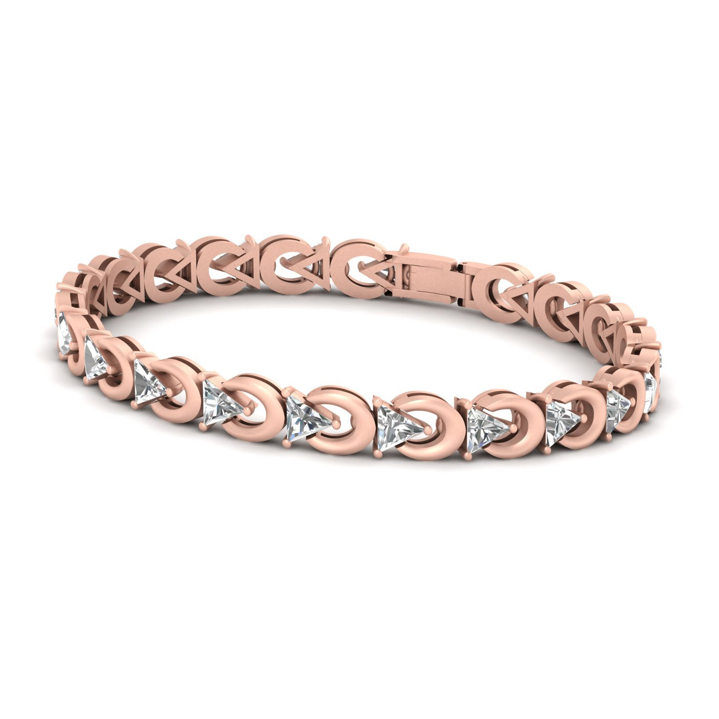 Triangle Diamond Wedding Bracelet