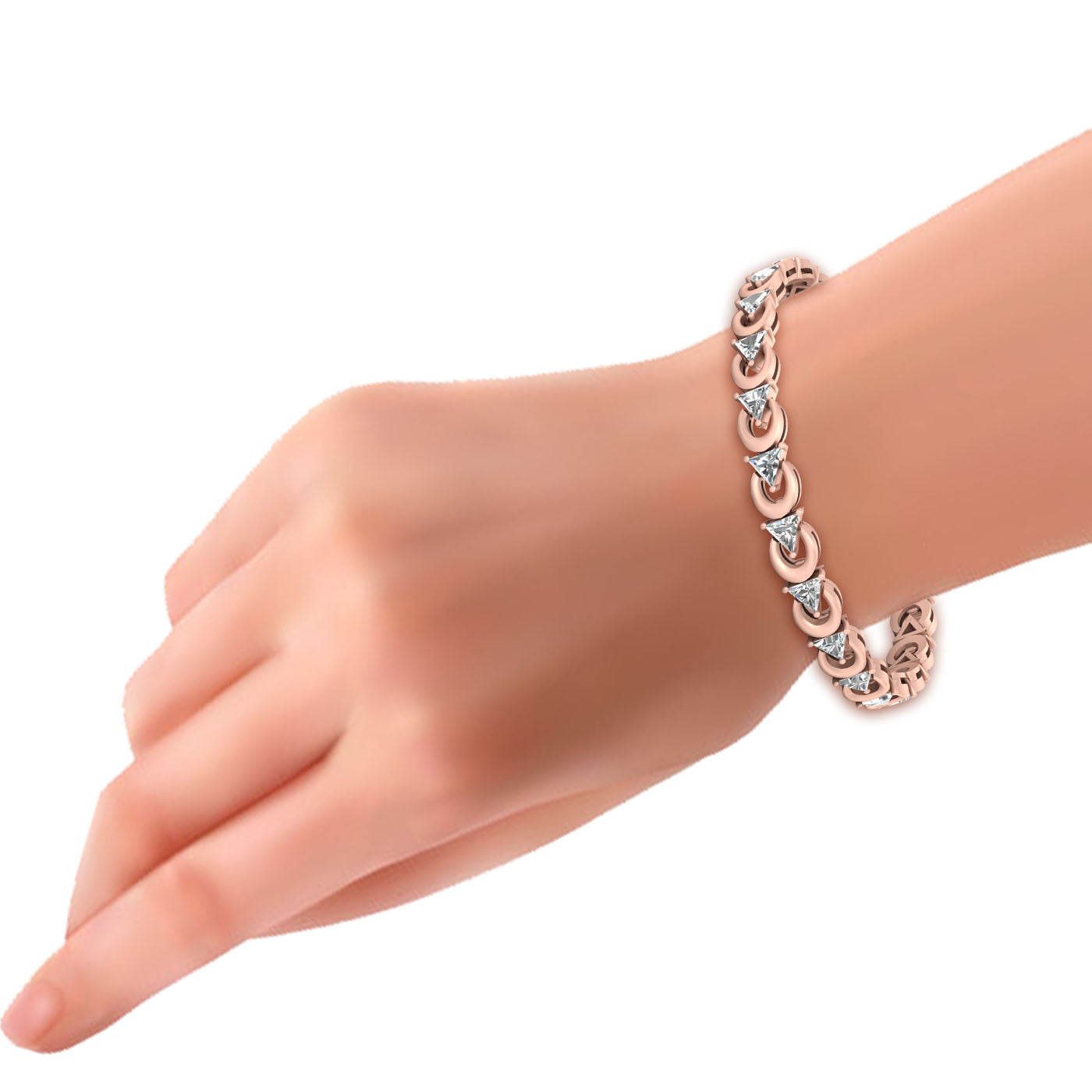Triangle Diamond Wedding Bracelet