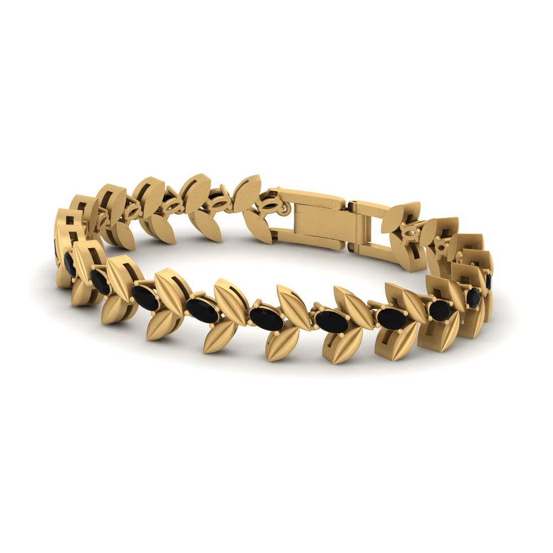 3.80TCW Onyx Tennis Bracelet