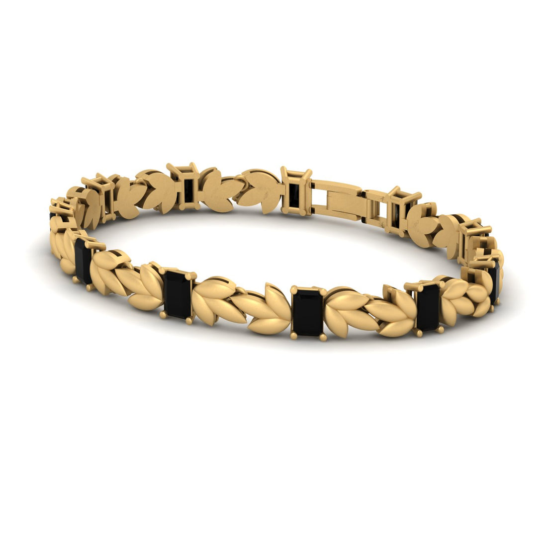 Leaf Floral Tennis Bracelet