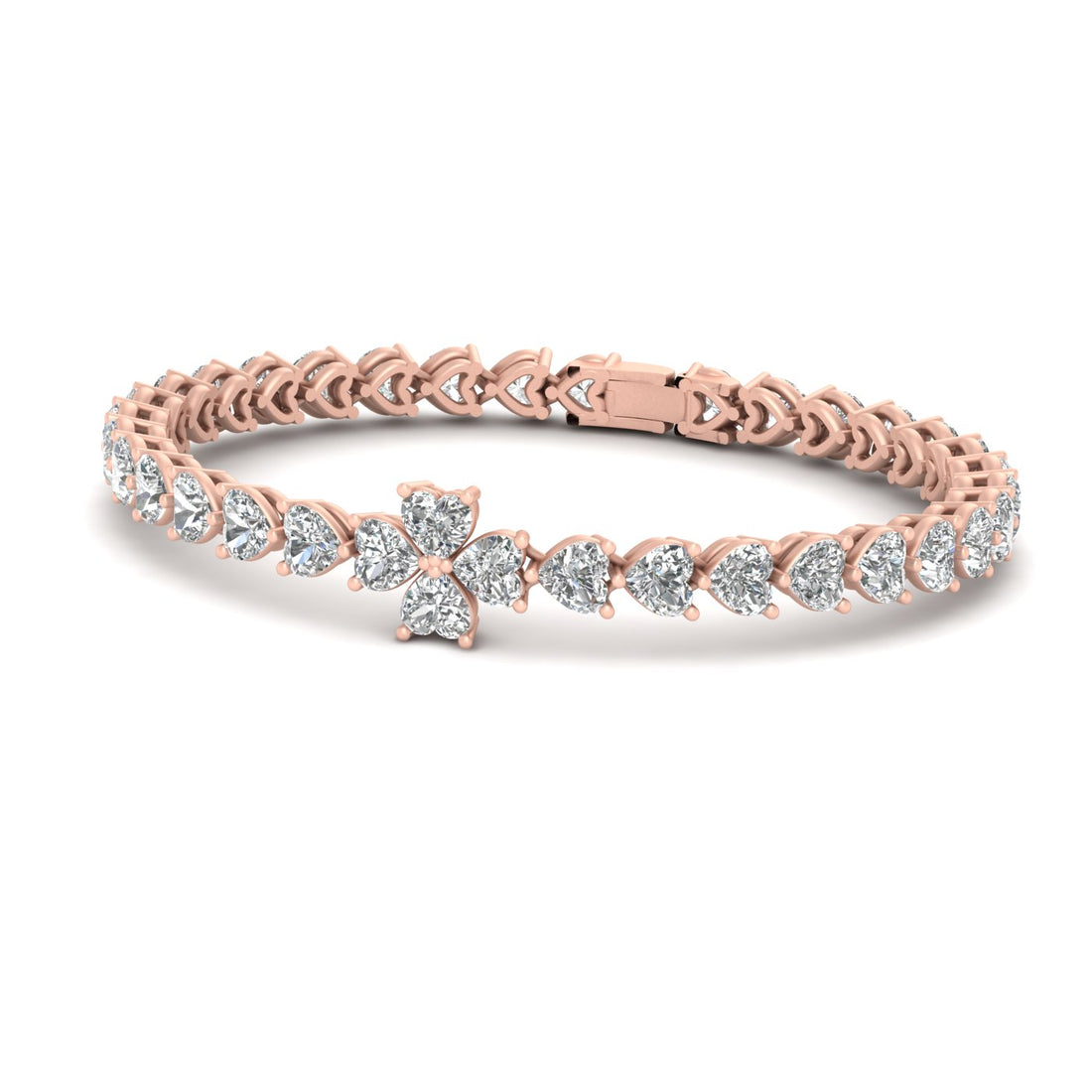 Diamond Heart Tennis Bracelet