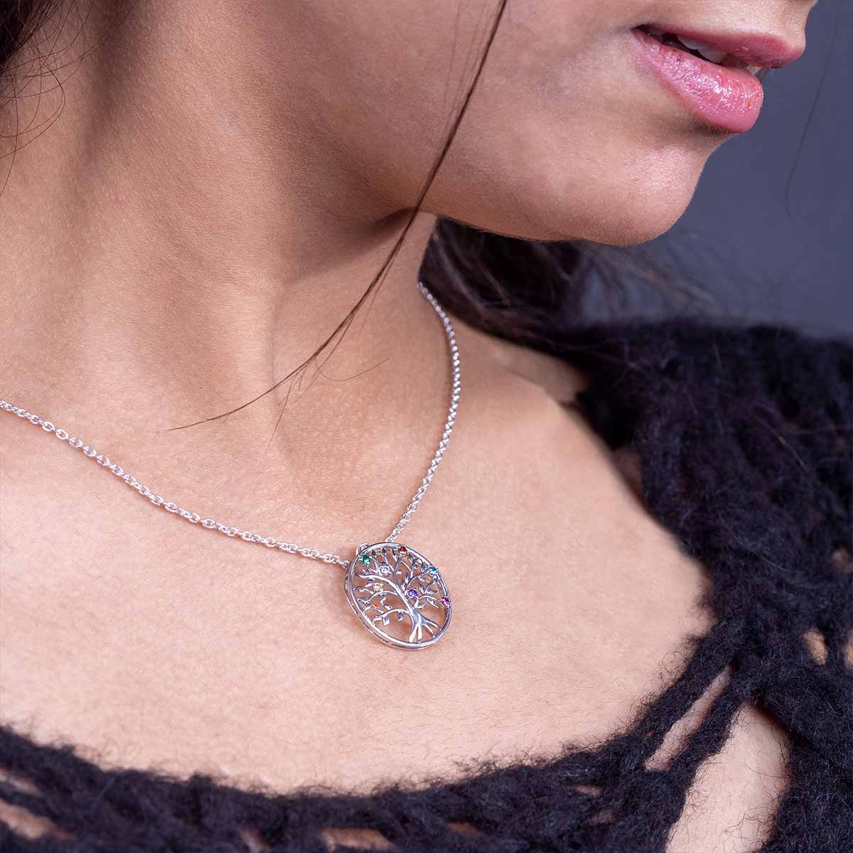 Tree of Life Pendant Necklace for Women 925 Sterling Silver