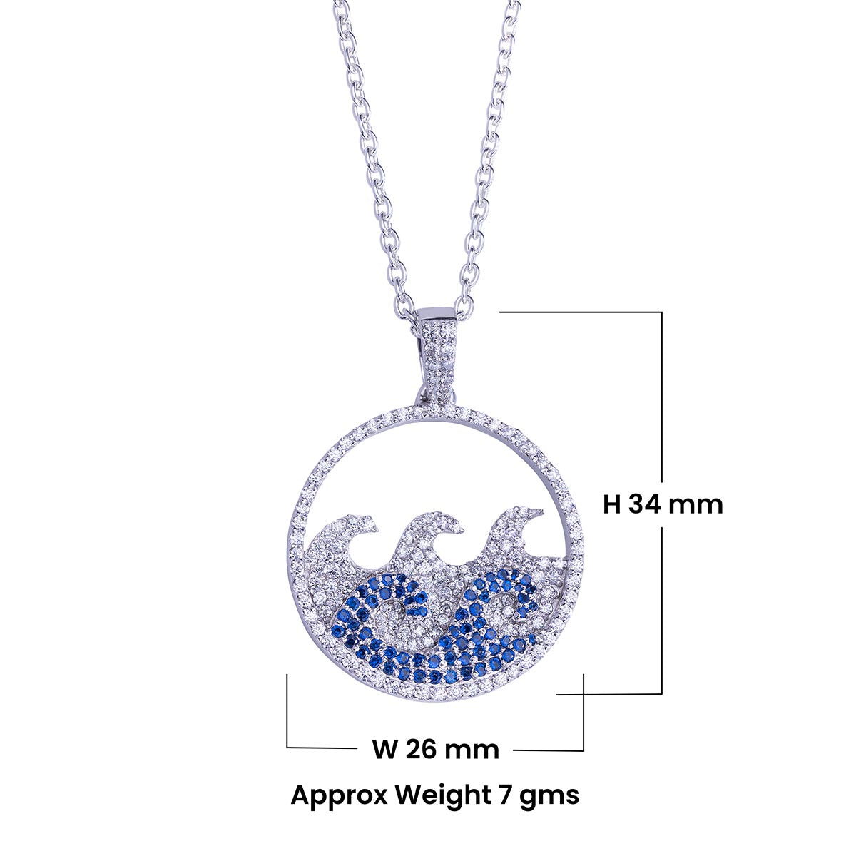 Ocean Wave Necklace for Girls Waves Pendant Beach Jewelry