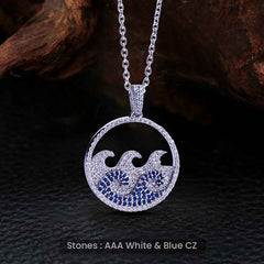 Ocean Wave Necklace for Girls Waves Pendant Beach Jewelry