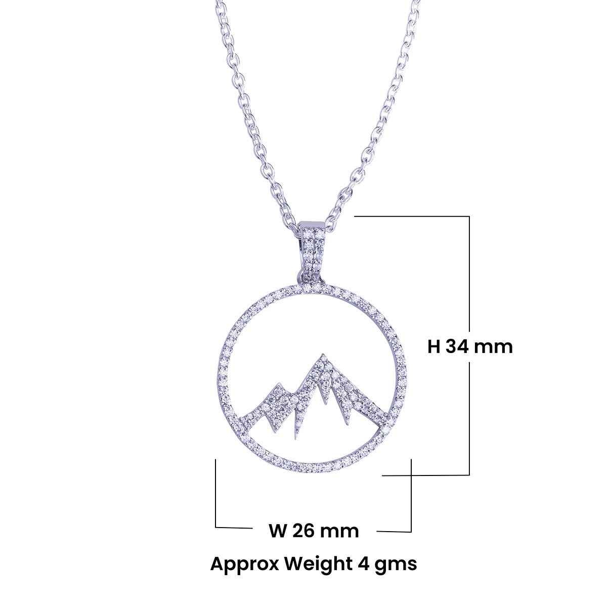 Mountain Peak Pendant Necklace for Women Iced Out Jewelry