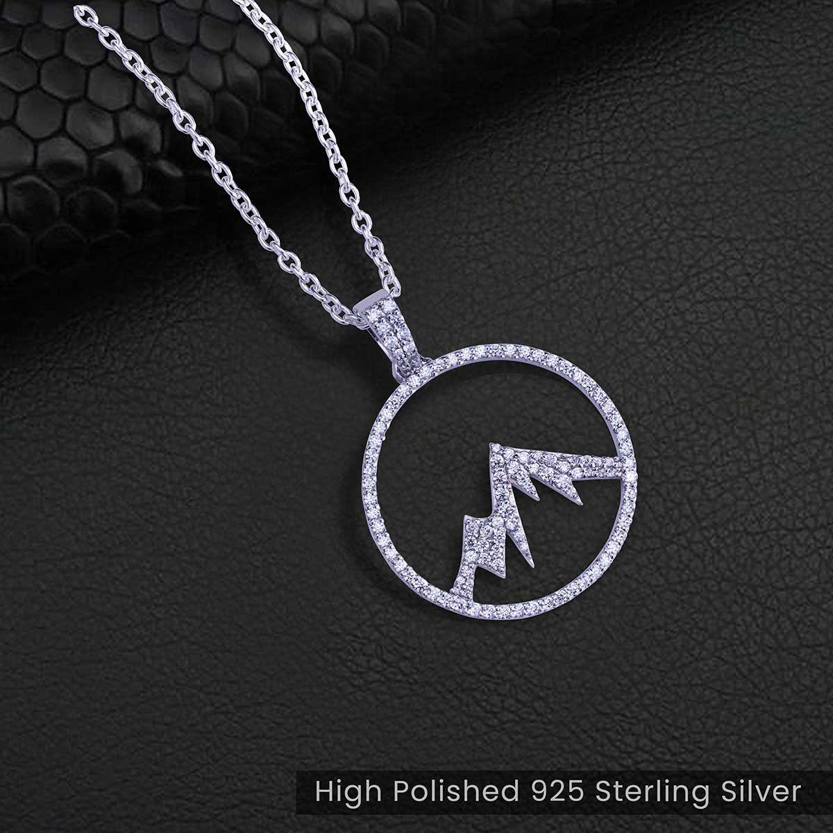 Mountain Peak Pendant Necklace for Women Iced Out Jewelry