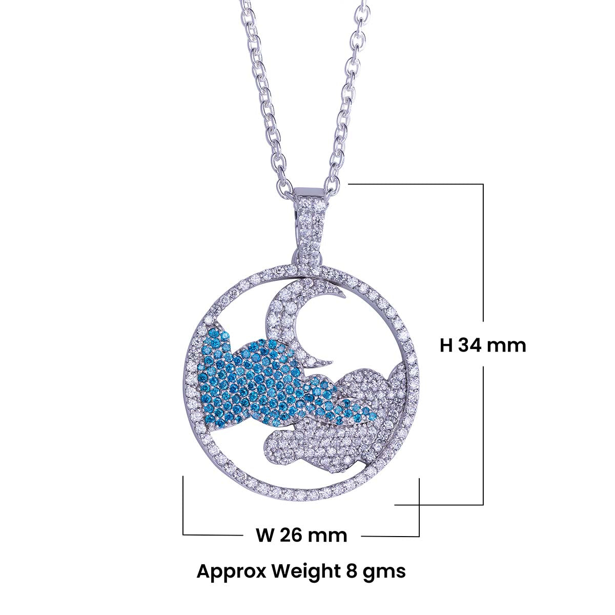 Crescent Moon and Cloud Pendant Necklace Celestial Jewelry