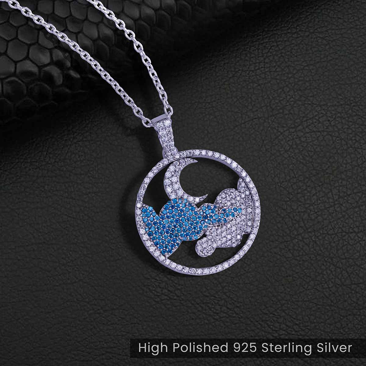 Crescent Moon and Cloud Pendant Necklace Celestial Jewelry