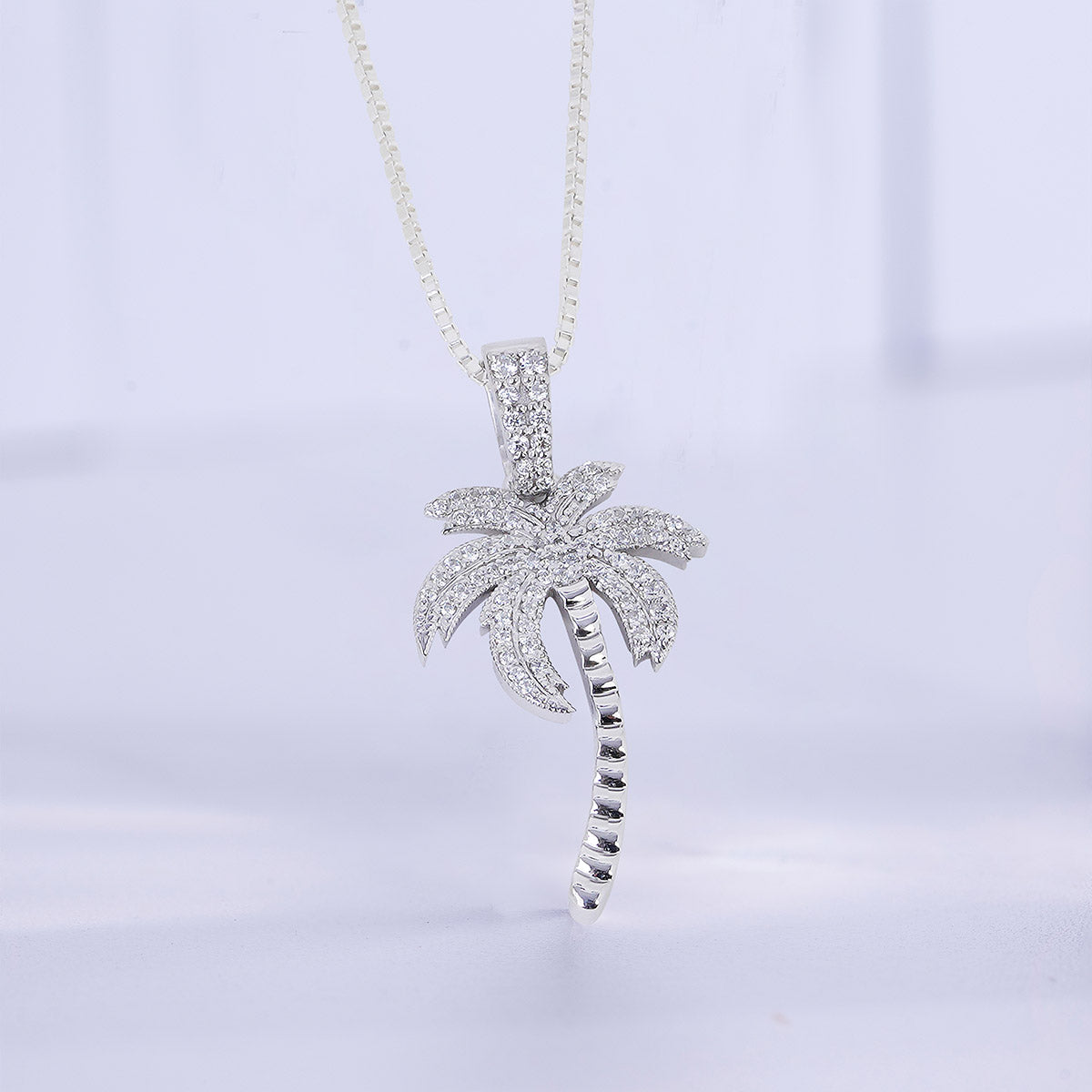 Palm Tree Pendant Necklace Hawaiian Beach Tropical Jewelry