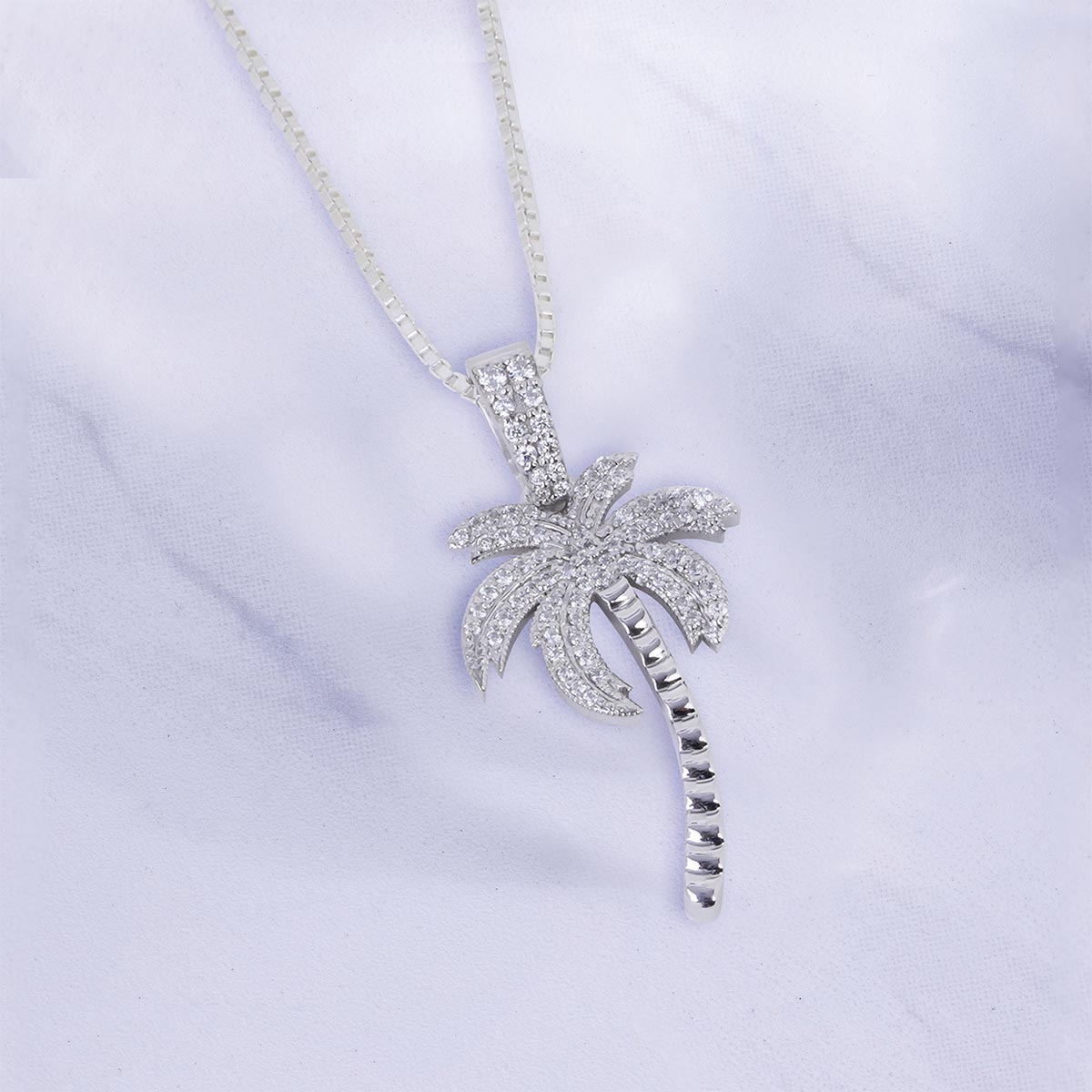 Palm Tree Pendant Necklace Hawaiian Beach Tropical Jewelry