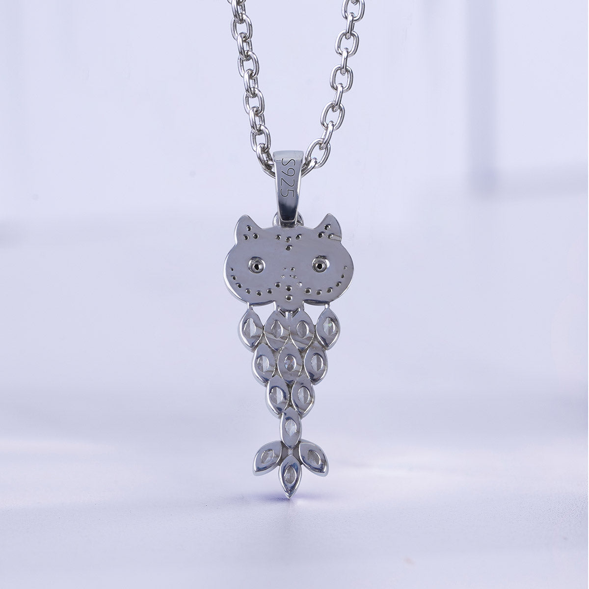 Iced Out Owl Pendant Necklace Gothic Charm Hip Hop Jewelry