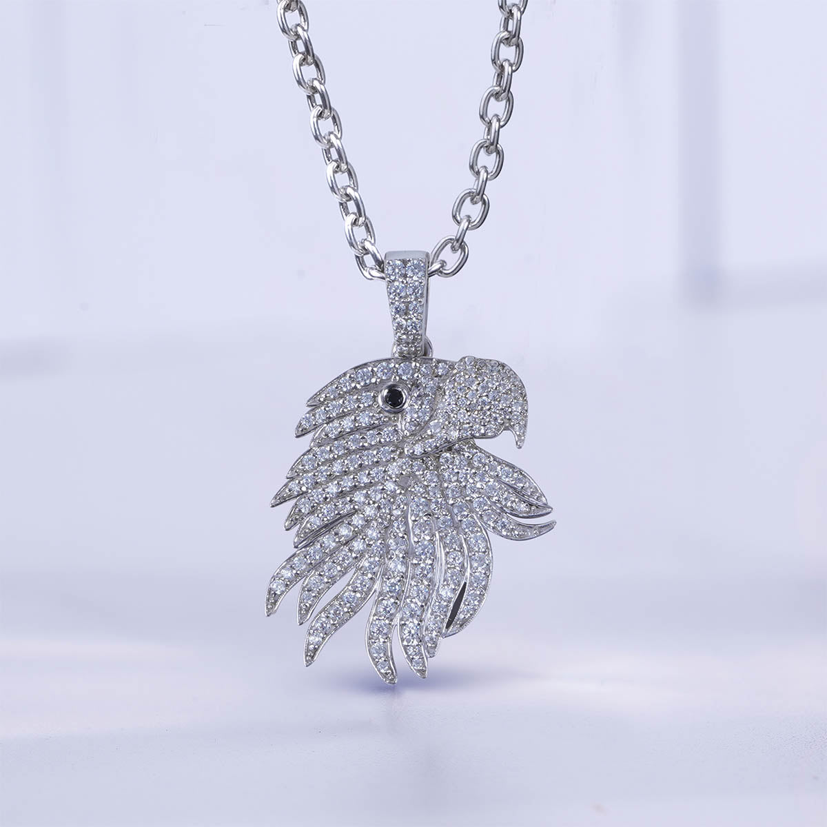 Iced Out Eagle Pendant Necklace Bling Hip Hop Jewelry Unisex