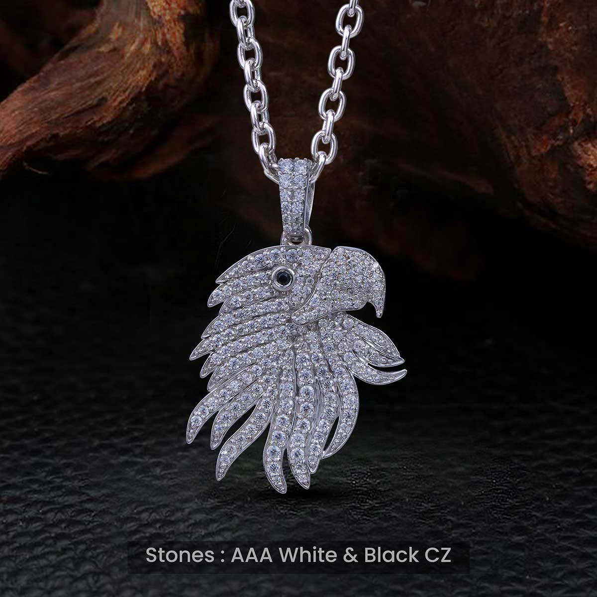 Iced Out Eagle Pendant Necklace Bling Hip Hop Jewelry Unisex