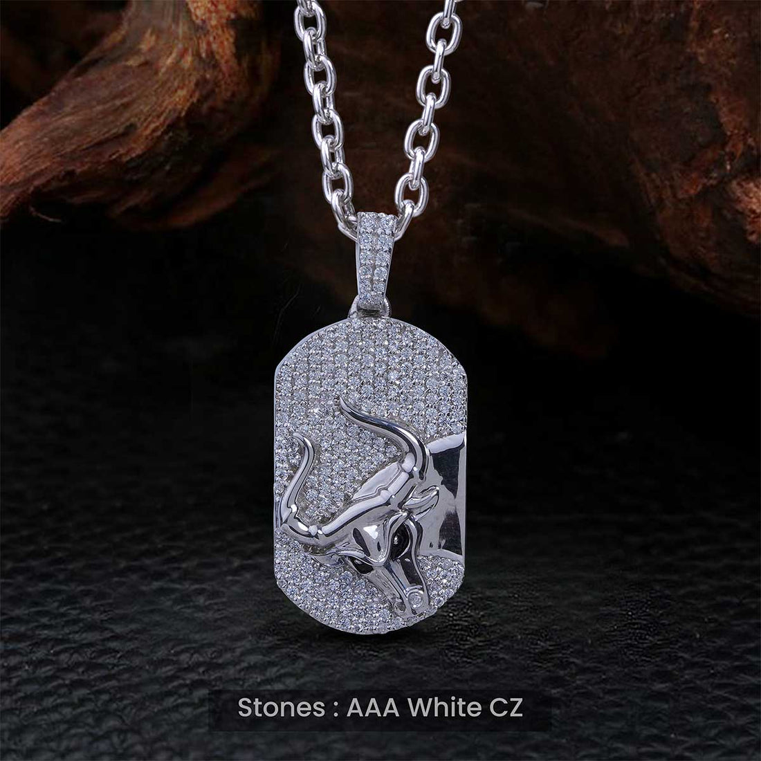 Taurean Bull Pendant Necklace Taurus Zodiac Iced Out Jewelry