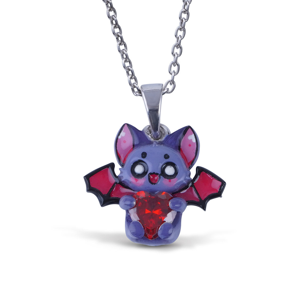 Cute Bat Pendant Necklace Kids Gothic Charm Halloween Jewelry