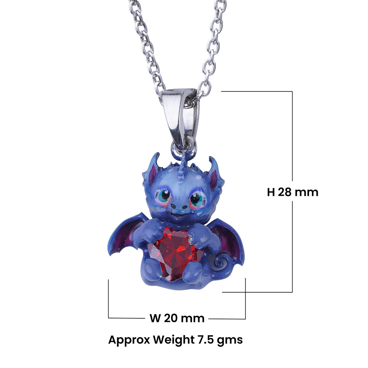 Baby Dragon Pendant Necklace Fairytale Charm Girls Kids Jewelry