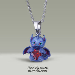 Baby Dragon Pendant Necklace Fairytale Charm Girls Kids Jewelry