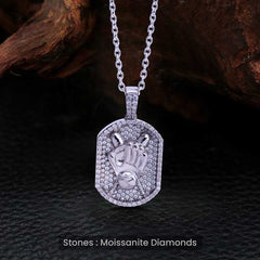 Moissanite Iced Out Baseball Set Pendant Necklace Sport Jewelry