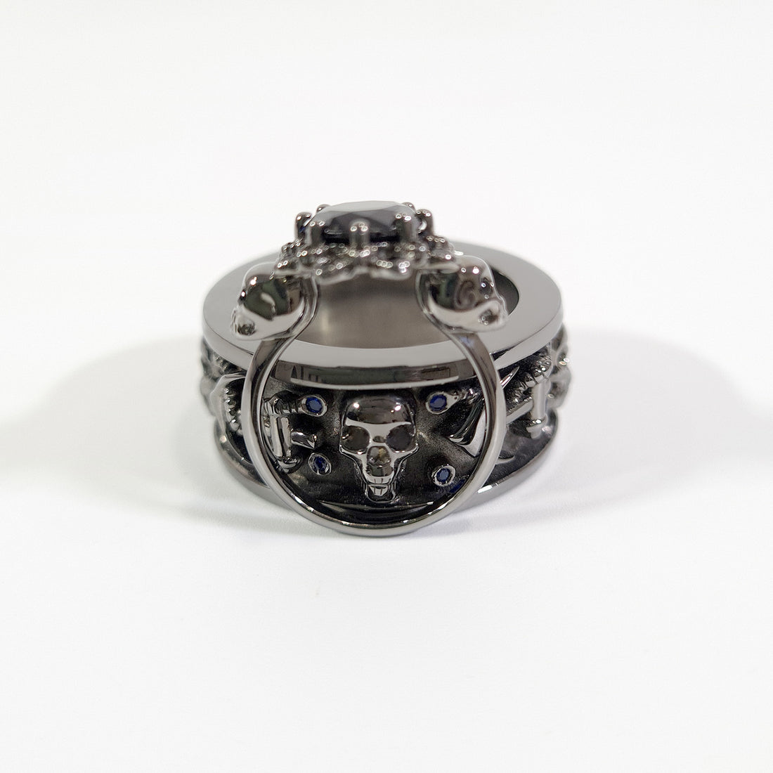 Gothic Skull Promise Ring Set