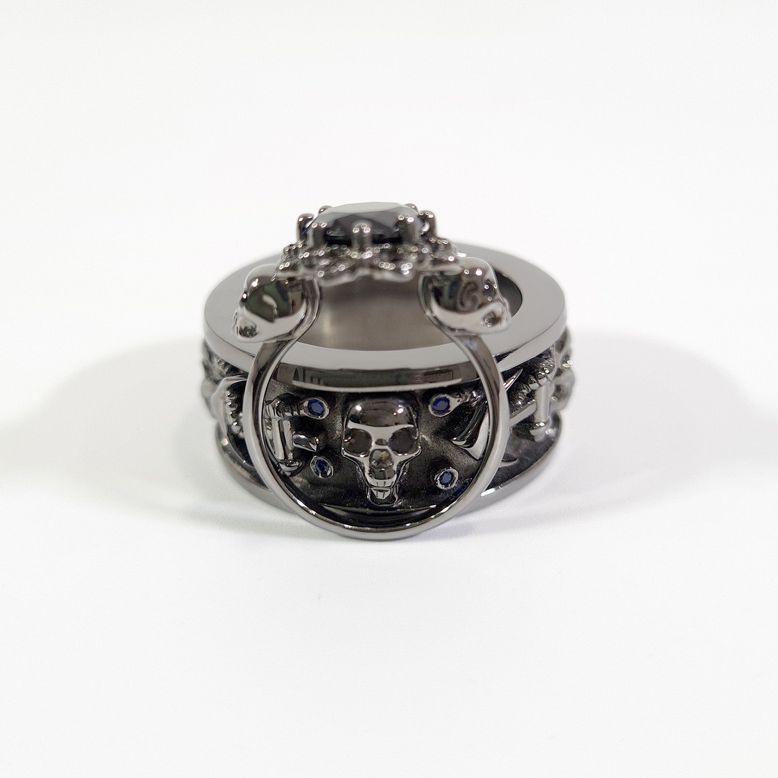 Gothic Skull Promise Ring Set