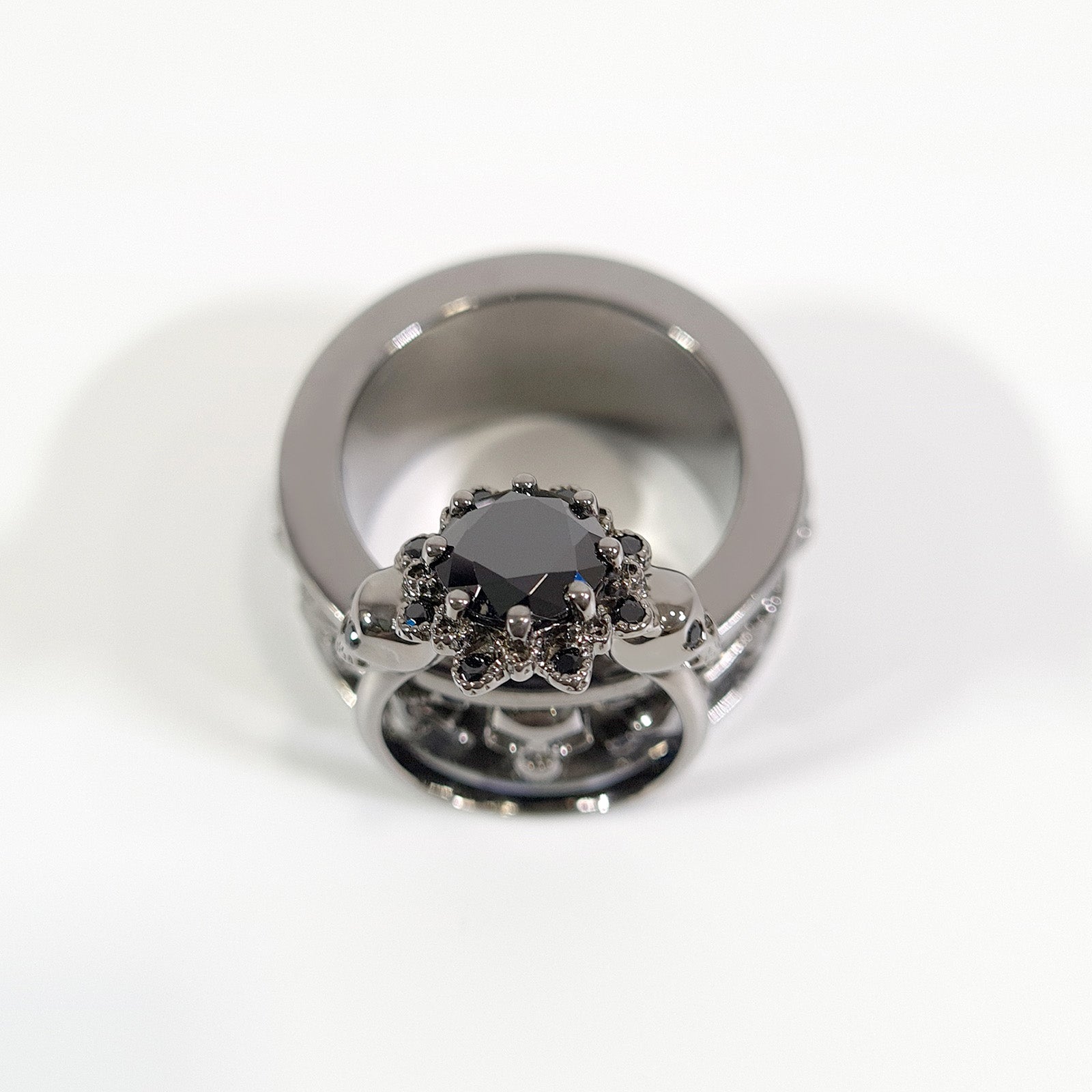 Gothic Skull Promise Ring Set