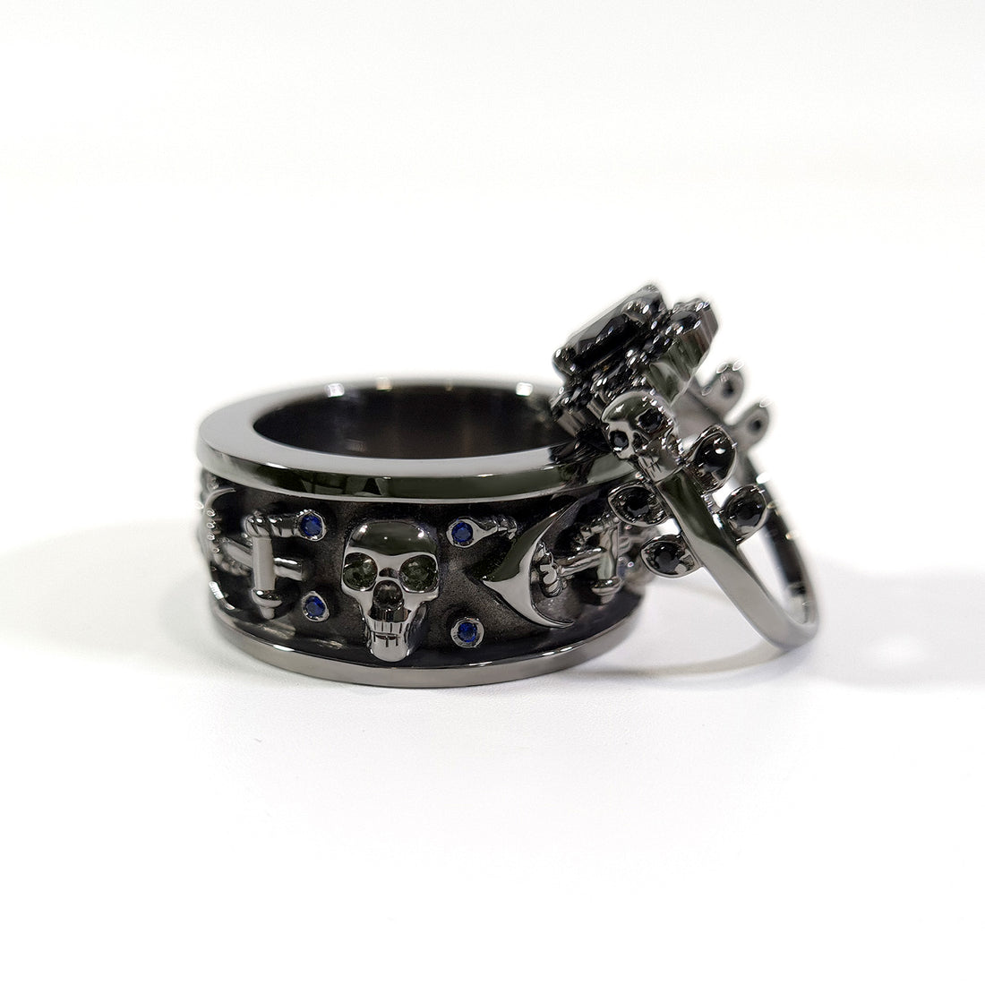 Matching Skull Couple Rings