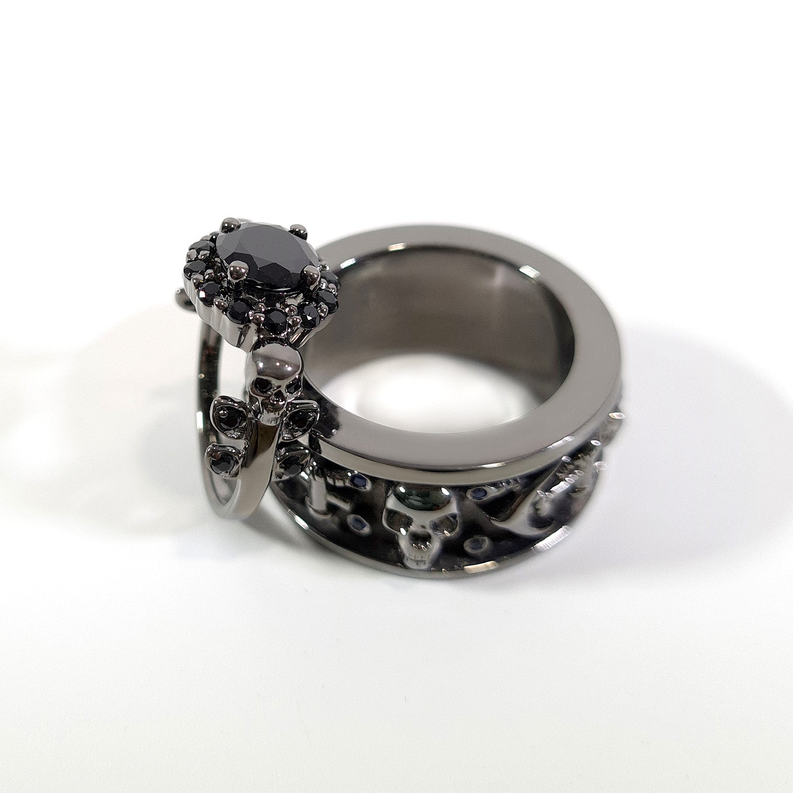 Matching Skull Couple Rings