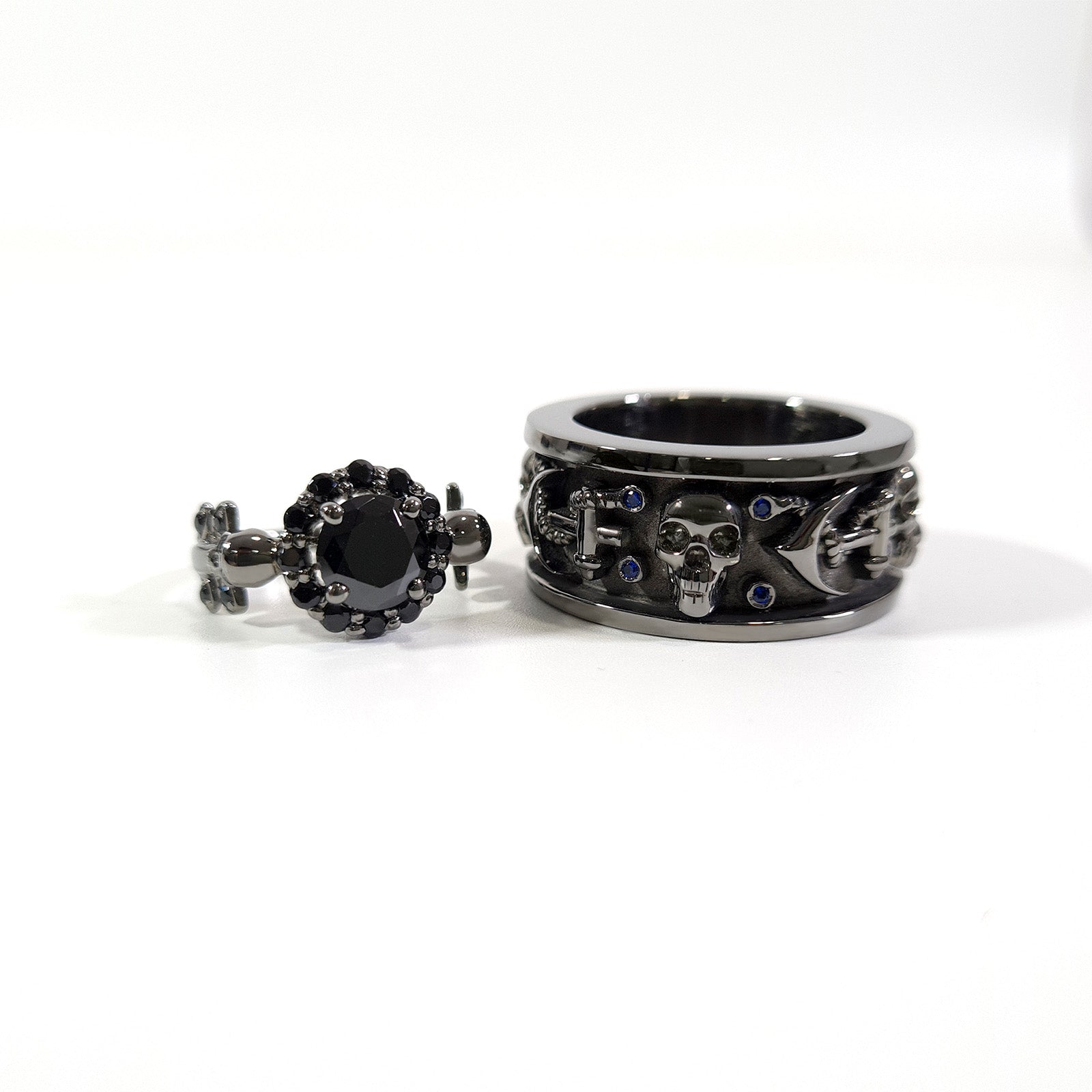 Matching Skull Couple Rings