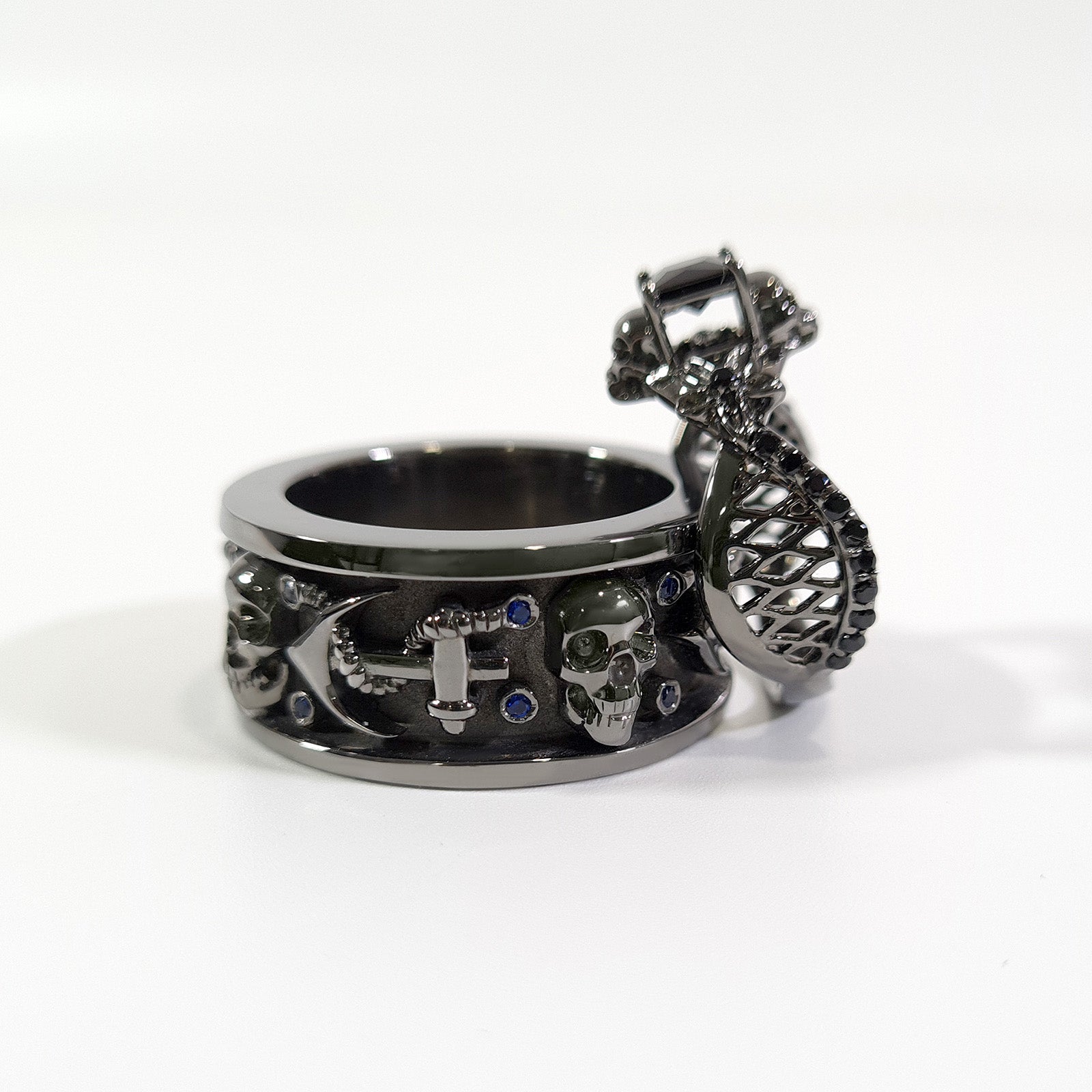 Skull Matching Wedding Rings